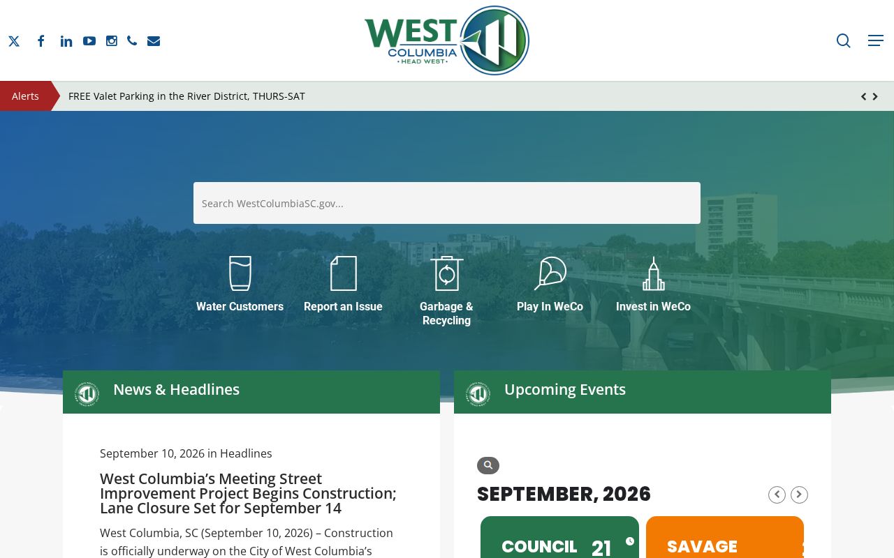 West Columbia city government information for local warrant record routing