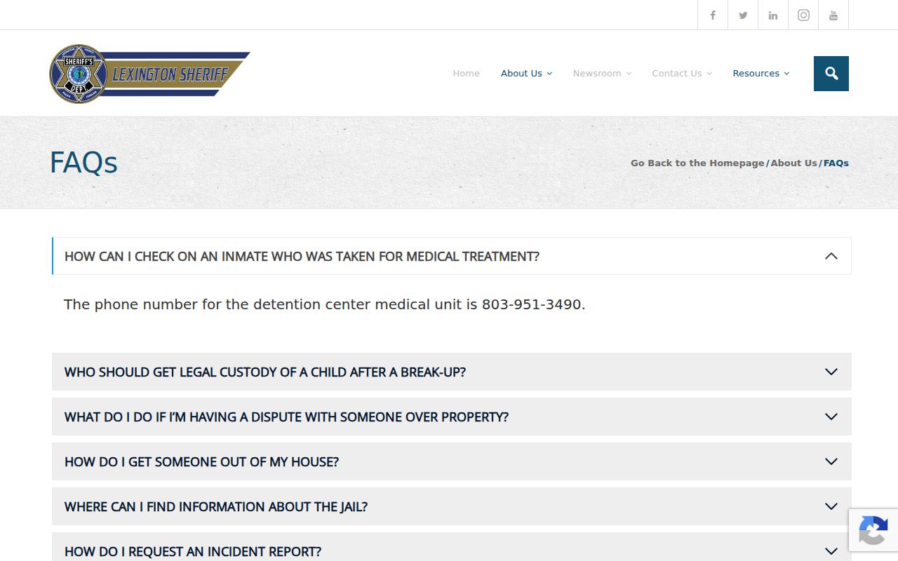 Lexington County warrant records instructions from the official Sheriff FAQ